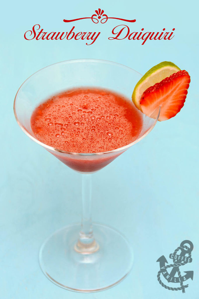 Galentine's Day cocktail with strawberry