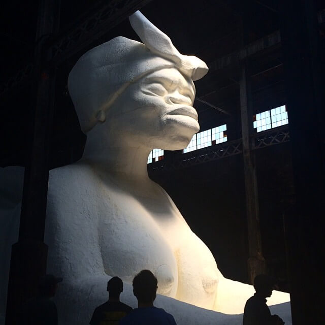 Kara Walker's massive sugar statue, "A Subtlety, or Marvelous Sugar Baby," at schools for visual arts 