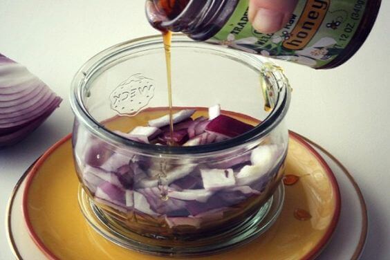 red onion syrup gets rid of a cough