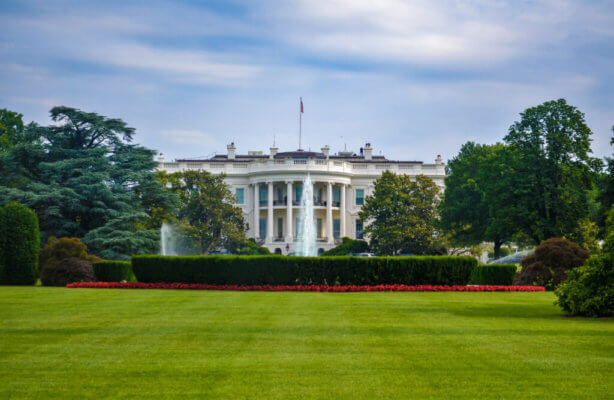 The White House, home of the executive branch: the president and cabinet positions