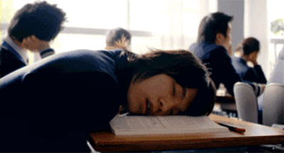Student Sleeping in Class Gif