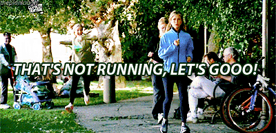 Phoebe and Rachel running to stay healthy during midterms at UCLA