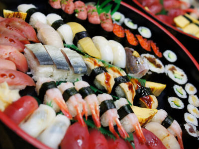 sushi platter doesn't look good to a sushi hater