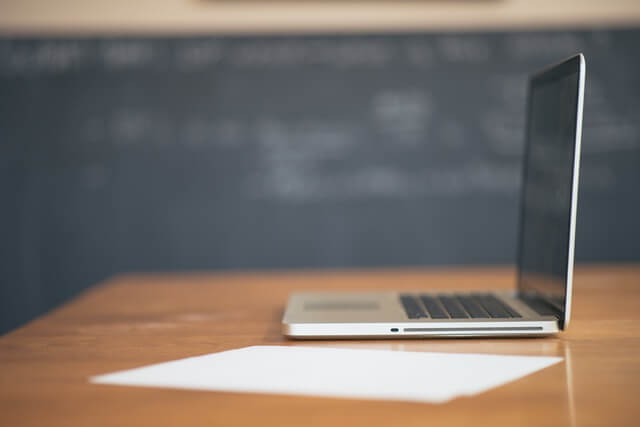 computer on a desk