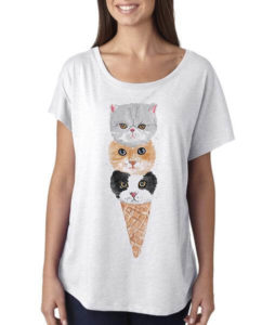 kitty cone tee