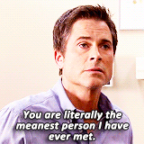 Chris: "You are literally the meanest person I ever met." parks and rec