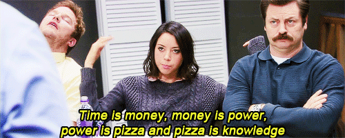 Pizza is Knowledge parks and rec