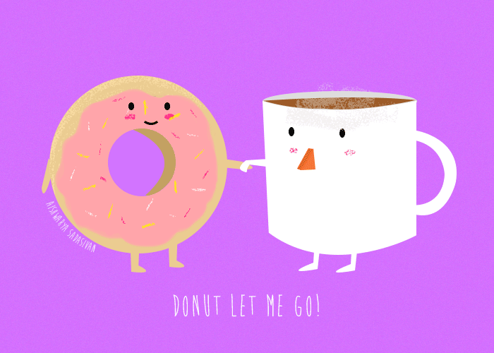 love coffee donut
