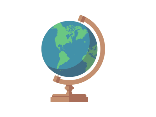 spinning globe world map