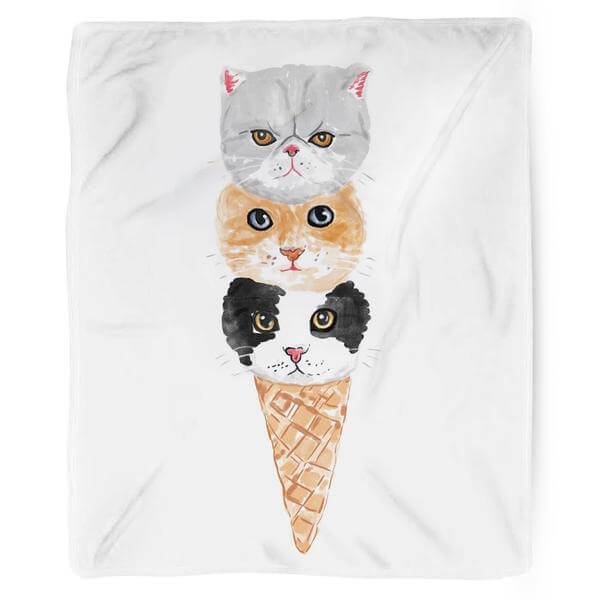 kitty cone blanket
