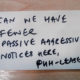 passive aggressive note