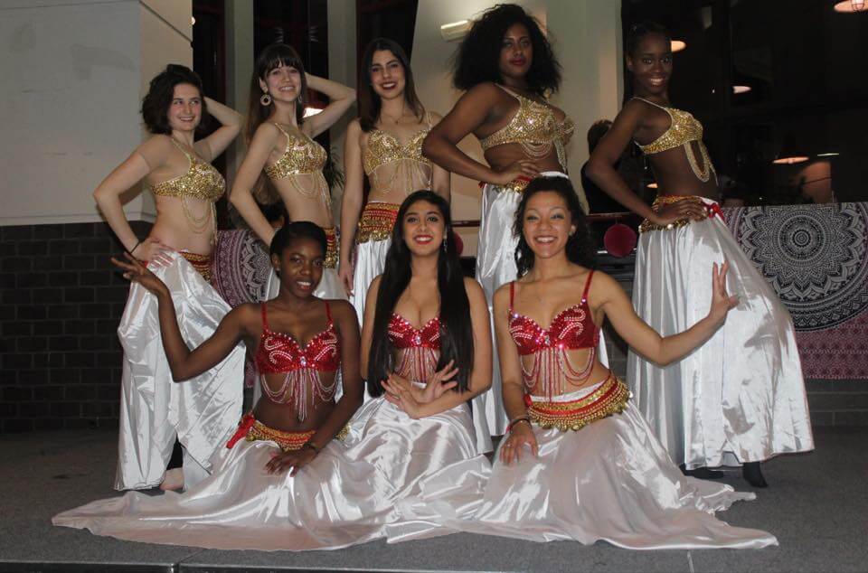 Members of Temple University Belly Dancing Club