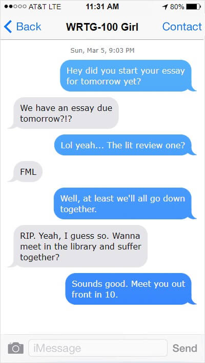 funny texts class