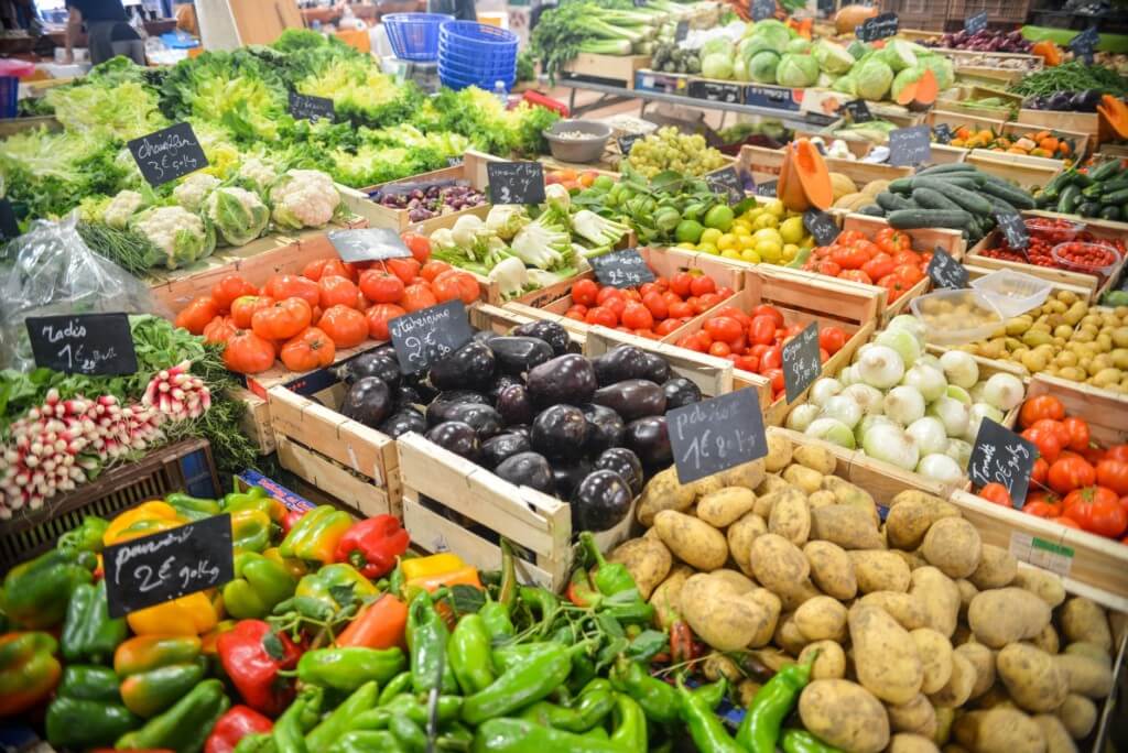 Vegetables at a market