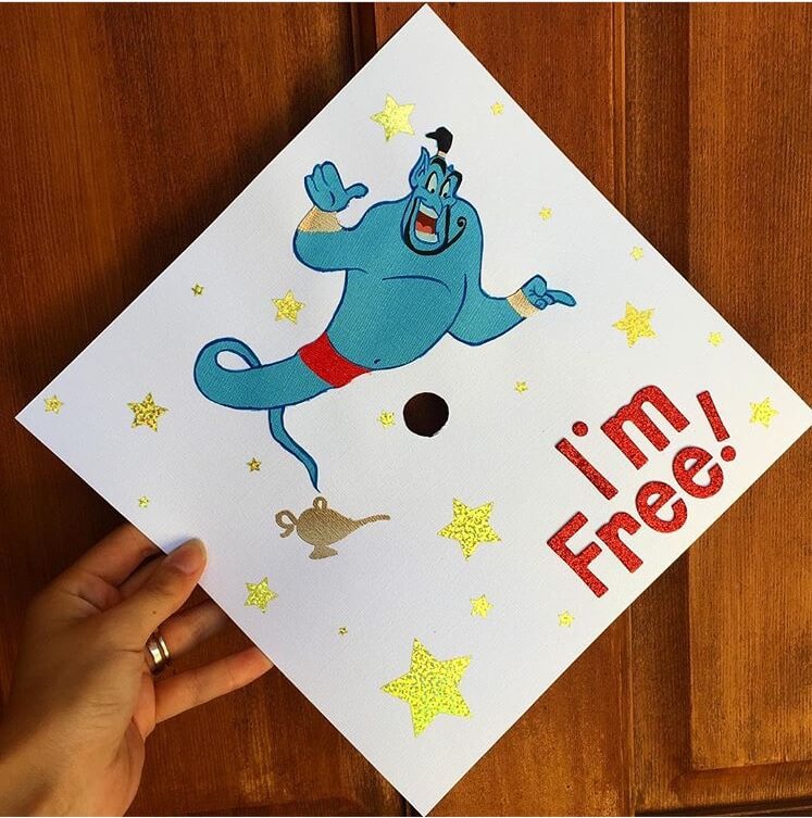 aladdin graduation cap ideas