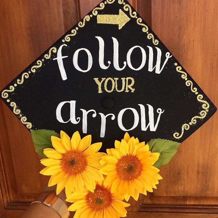 arrow graduation cap ideas