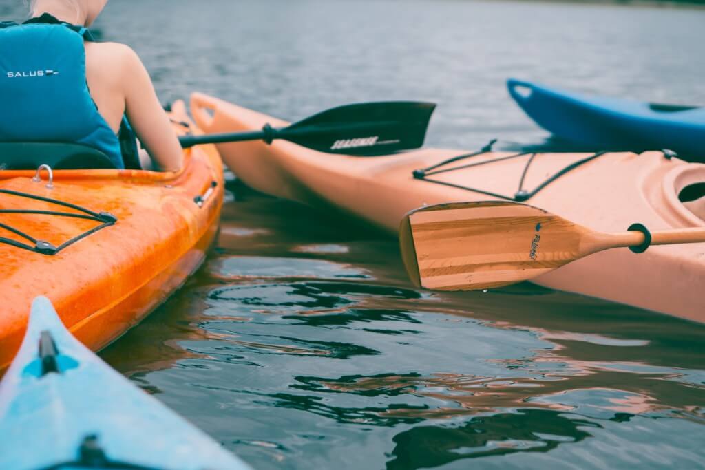 kayaks in water diversity in college