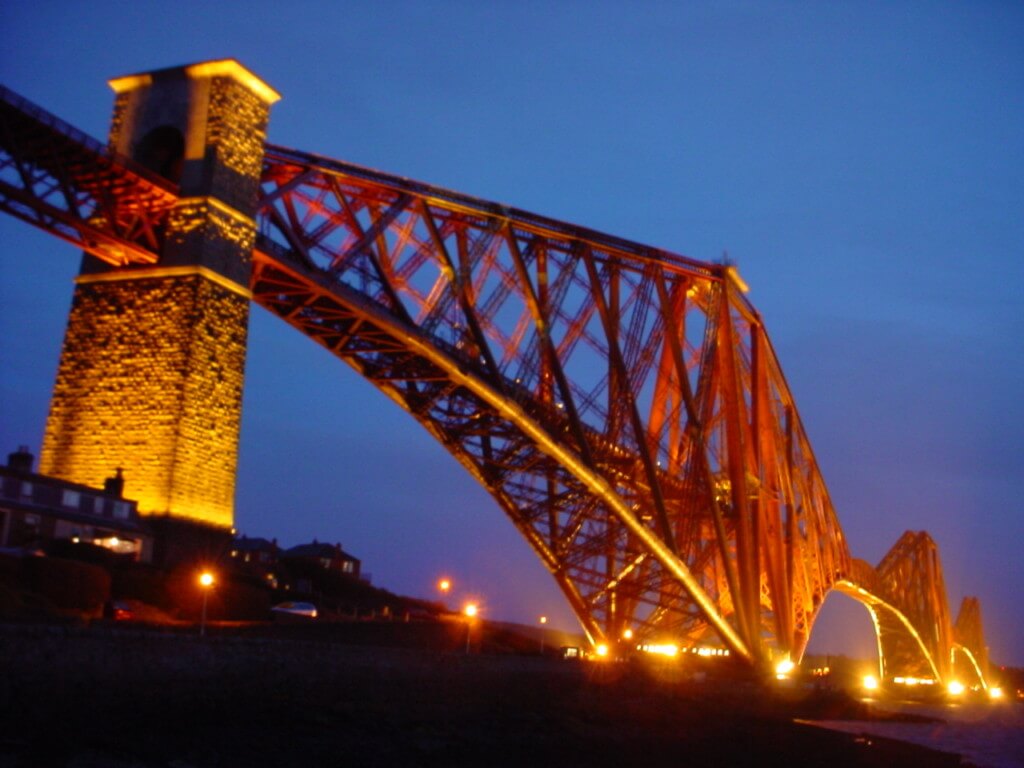 Forth Bridge Evening Edinburgh Scotland