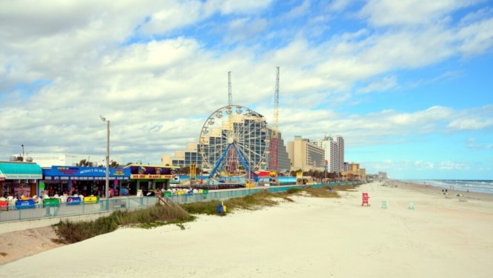 Area of the beach where students might go. 