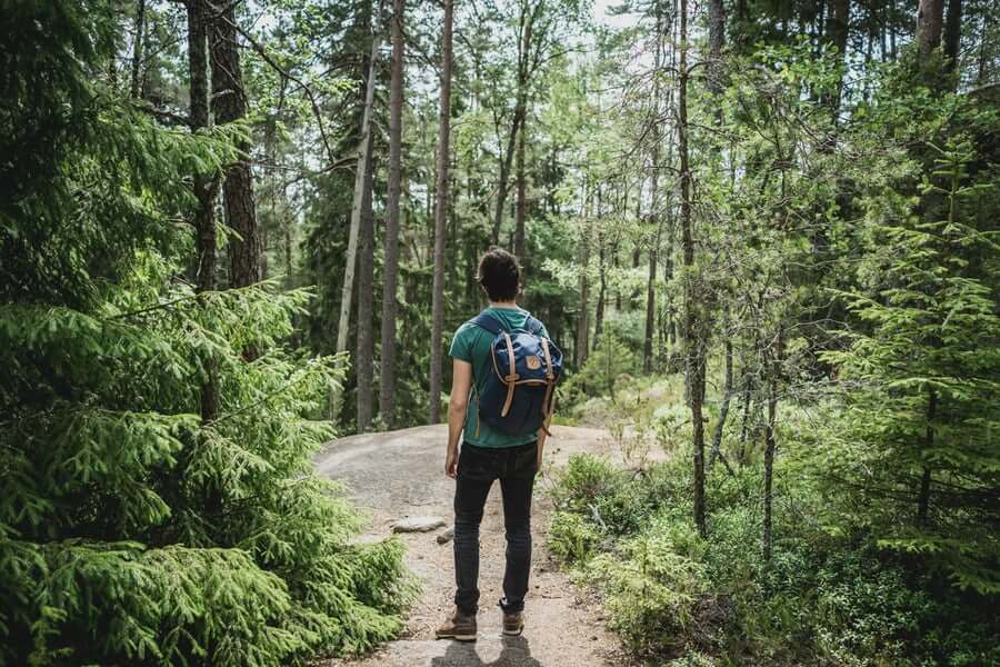 hiking while bored