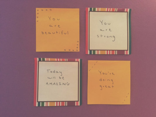 positivity sticky notes diy projects