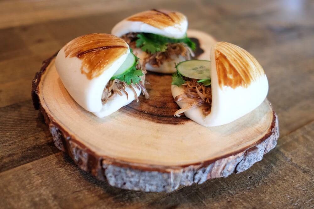 sandwich on plank
