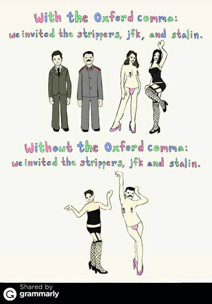 ambiguities with the oxford comma