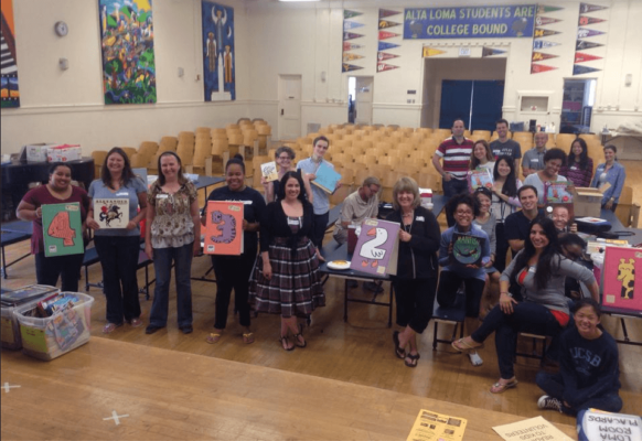 Reading to Kids volunteers at Alta Loma