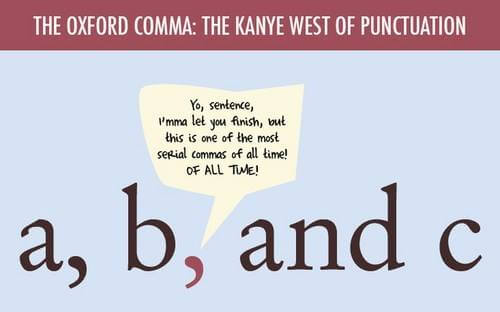 oxford comma as kanye