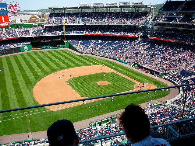 Major League Field During a Game