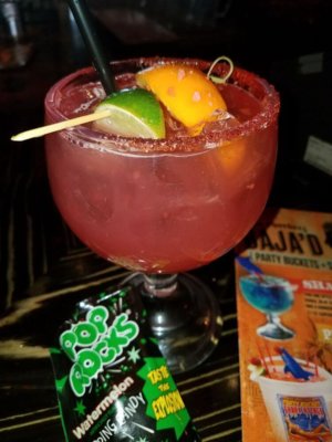 watermelon margarita at Baja Sharkeez in Santa Barbara