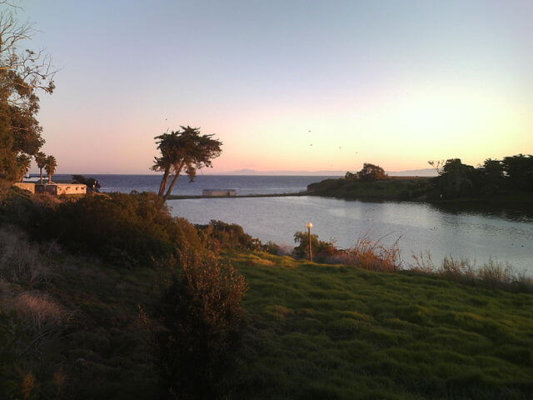 Sunset at UCSB lagoon in Santa Barbara