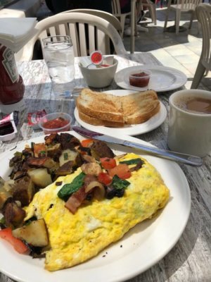 omelet at Breakwater in Santa Barbara