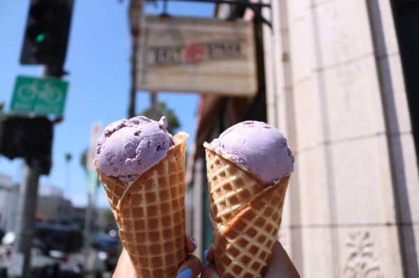 Ice cream cones from Salt and Straw (UCLA Food)