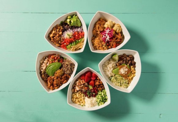 Various bowls from Tocaya (UCLA Food)