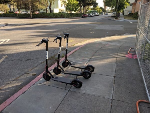 three Electric Scooters