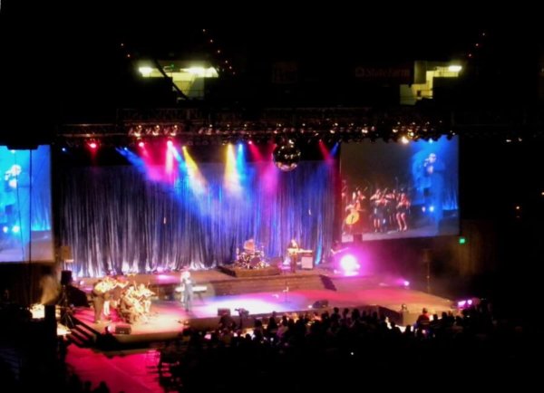 concert inside Pauley Pavillion