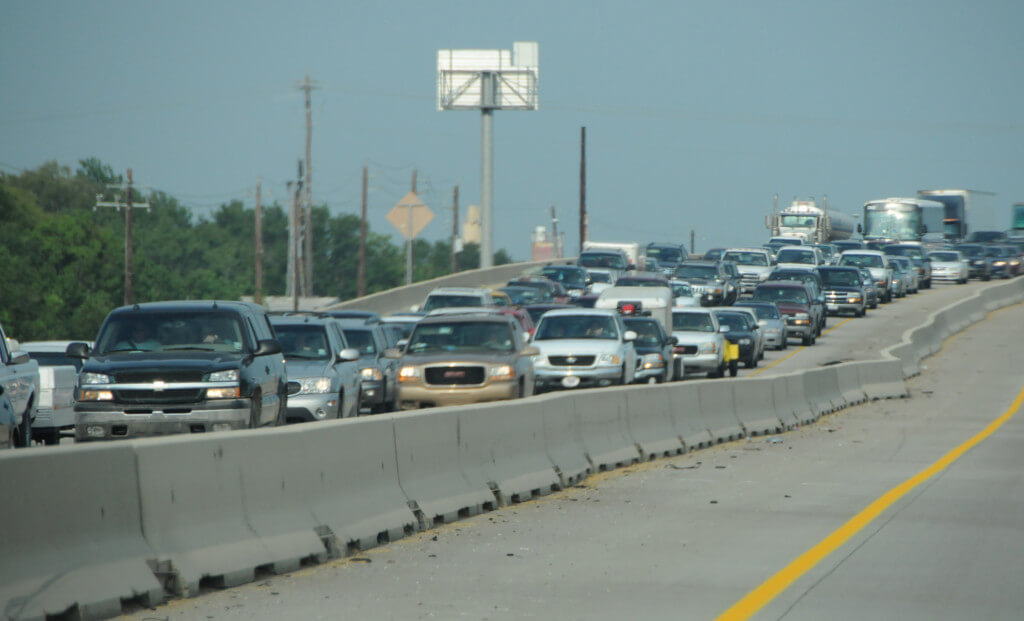 traffic leaving for hurricane