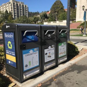 student tips- three different recycling bins