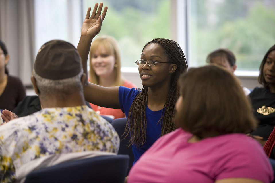 raise your hand town hall meeting