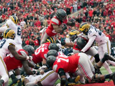 Ohio State game day football tackle