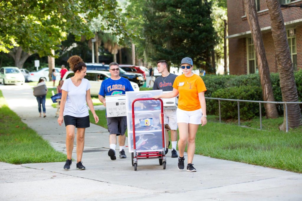 university of florida survival parents helping move in