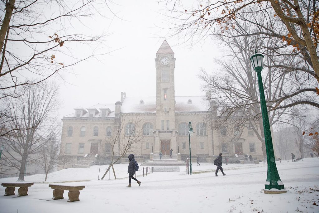 indianna university in the snow