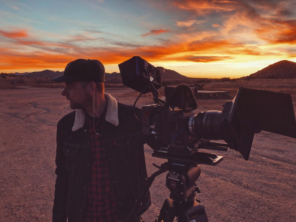 social media videographer sunset