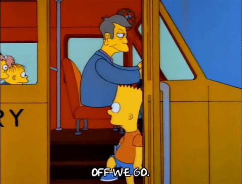 The Simpsons how to save money bus Gif