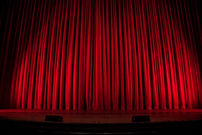 red theater curtain