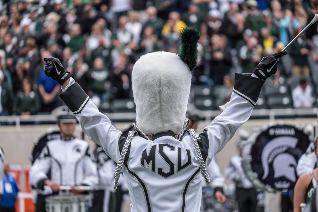 MSU band drum major