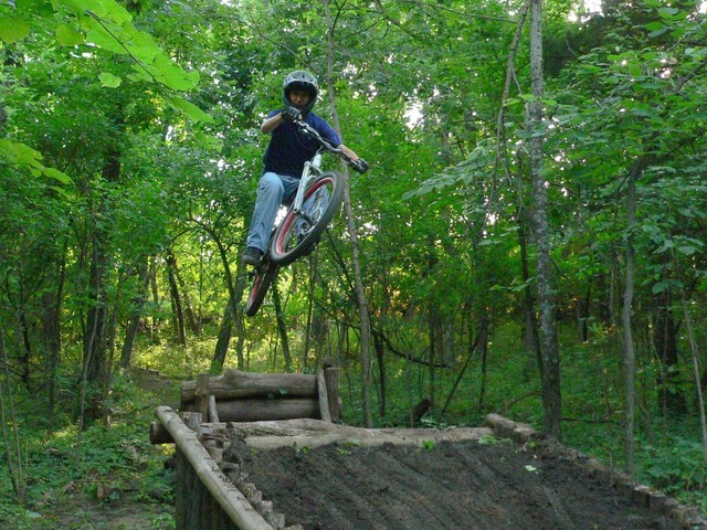 person free-ride biking