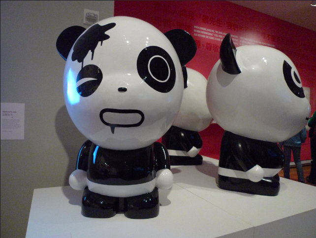 robot panda art collection portland