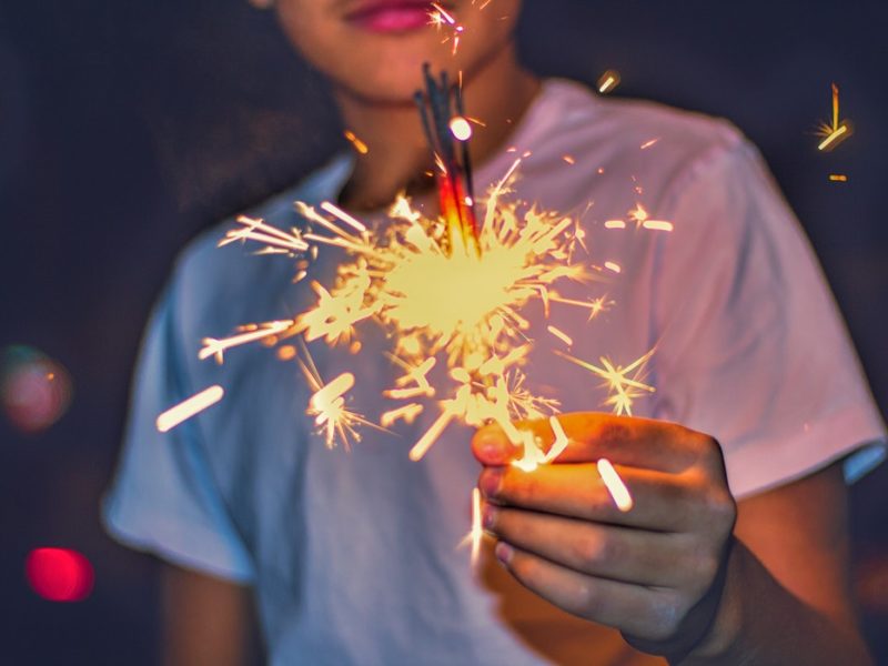keeping your new years resolutions sparklers